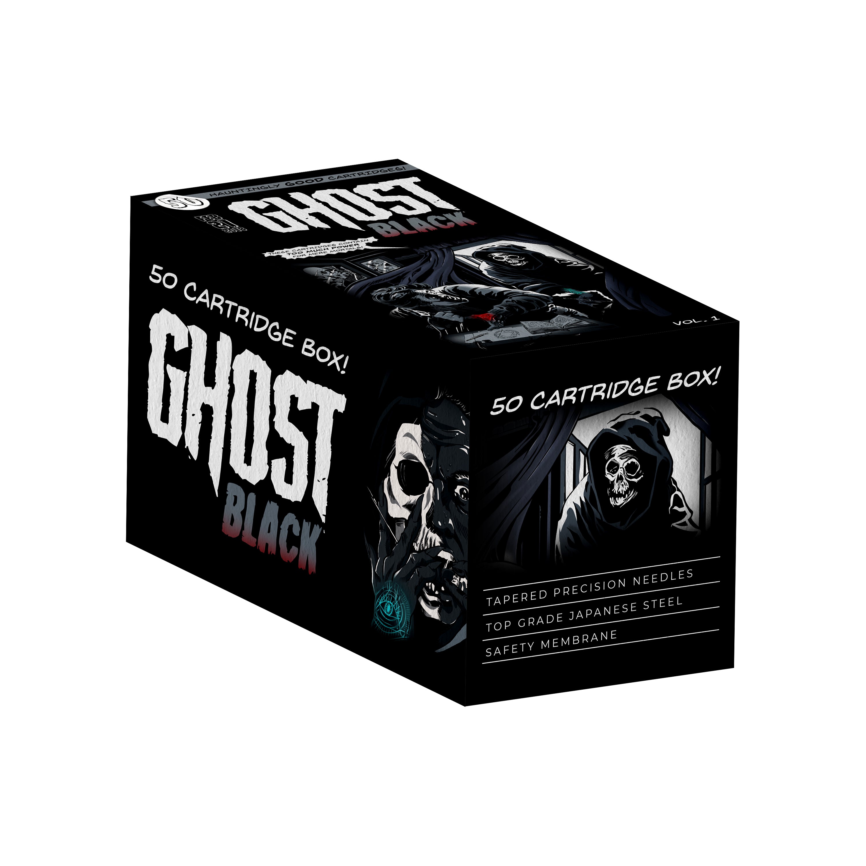 Ghost Black Cartridges - Long Taper - Bulk 50 Boxes