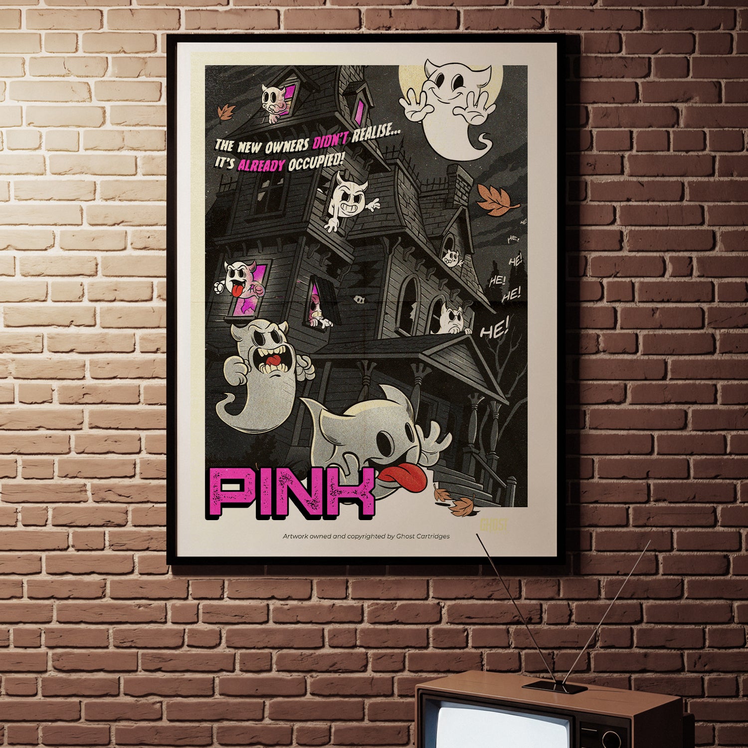 Ghost Cartridges Poster - Pink A3