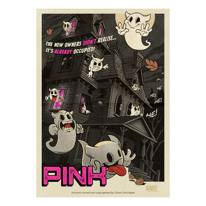 Ghost Cartridges Poster - Pink A3